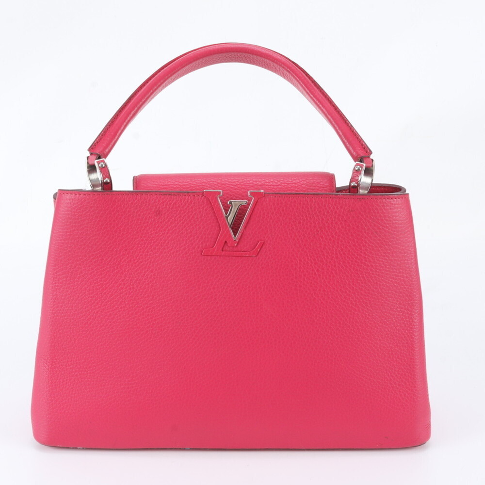 Louis Vuitton Capucines MM Rose Rich M94671 Taurillon Leather Handbag for Women
